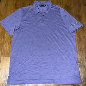 Travis Mathew men's golf shirt polo shirt R Financial Group logo purple size XL